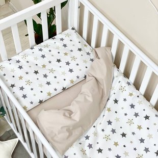 Сменное постельное белье в детскую кроватку Baby Dream Stars бежевый 0303433 фото